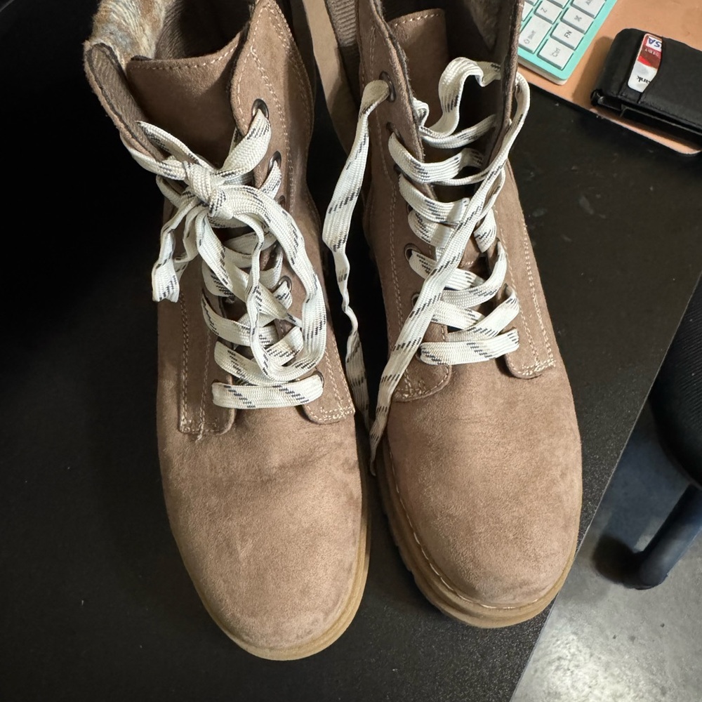 Jellypop Brown Lace-Up Boots